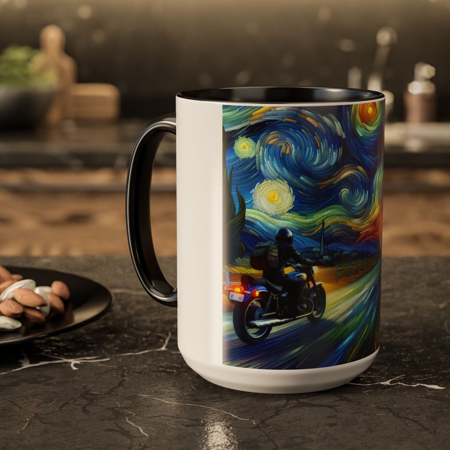Mug - Van Gogh Style- Motorcycle Ride Coffee Cup