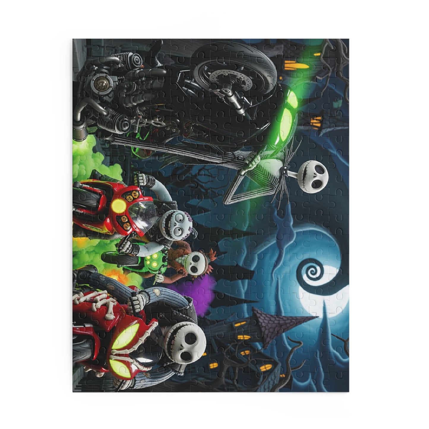 Spooky Adventure Puzzle, 120 252 500-Piece Jigsaw, Halloween Gift, Kids Room Decor, Family Fun Activity