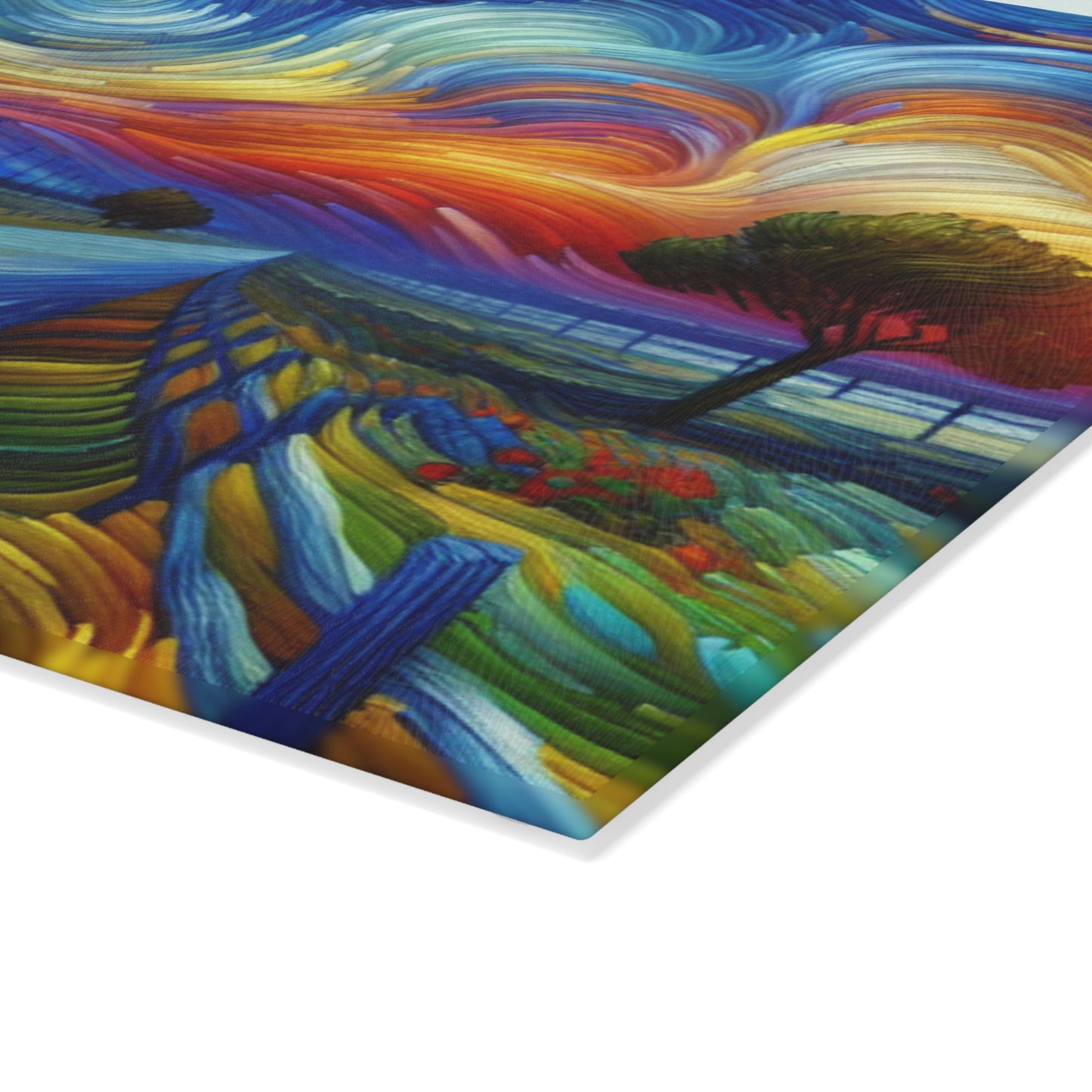 Vibrant Motorcycle Glass Cutting Board - Perfect for Gifts, Home Decor, Kitchen Essentials, Unique Wedding Present, Adventurous Cooking