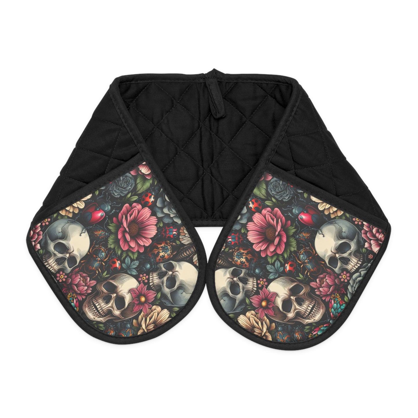 Oven Mitts- Gothic Floral Kitchen Accessory, Home Decor, Gifts for Chefs, Halloween Party, Culinary Gift, Cooking Gloves