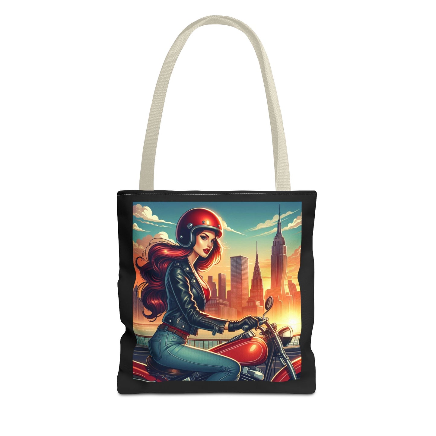 Tote Bag- Motorcycle Pinup Tote