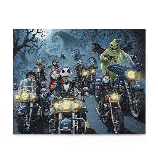Nightmare Before Christmas Parade on Motorcycles Puzzle