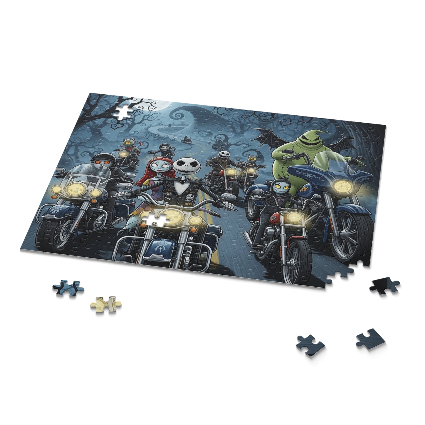 Nightmare Before Christmas Parade on Motorcycles Puzzle